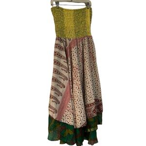 Beautiful 100 percent  silk sundress multicolored.